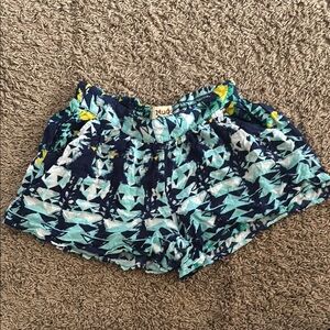 Mud Pie Blue and White High Waist Shorts
